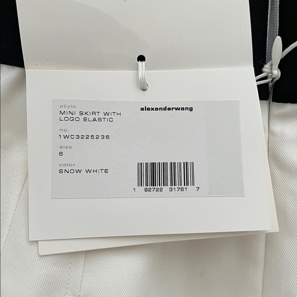 Alexander Wang logo elastic skirt in cotton tailoring - Picture 4 of 5